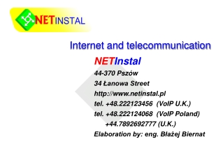 Internet and telecommunication