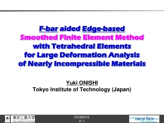 Yuki ONISHI Tokyo Institute of Technology (Japan)