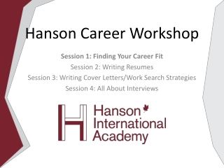 Hanson Career Workshop