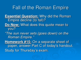 Fall of the Roman Empire