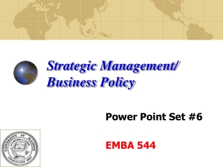 Strategic Management/ Business Policy