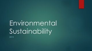 Environmental Sustainability