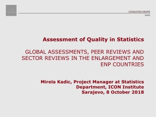 Assessment of Quality in Statistics