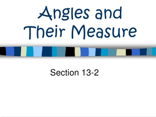 Angles and Their Measure