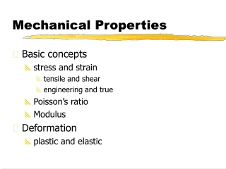 Mechanical Properties