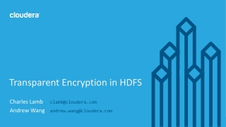 Transparent Encryption in HDFS