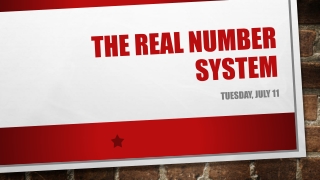 The Real Number System