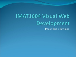 IMAT1604 Visual Web Development