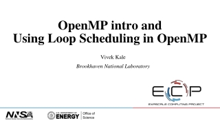 OpenMP intro and Using Loop Scheduling in OpenMP