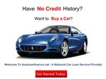 Can You Get A Car Loan With No Credit