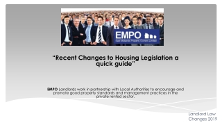 “Recent Changes to Housing Legislation a quick guide”