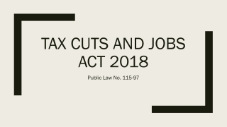 Tax cuts and jobs act 2018
