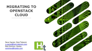 MIGRATING TO OPENSTACK CLOUD