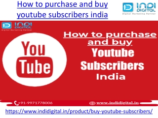 How to purchase and buy youtube subscribers india