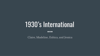 1930’s International