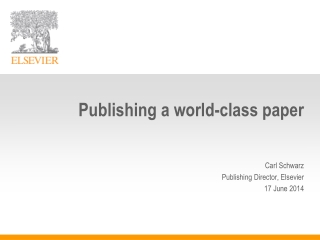 Publishing a world-class paper