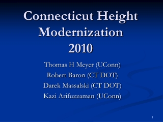 Connecticut Height Modernization 2010