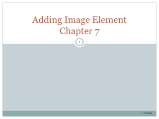 Adding Image Element Chapter 7