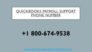 QuickBooks Payroll Support Phone Number 1 800-674-9538