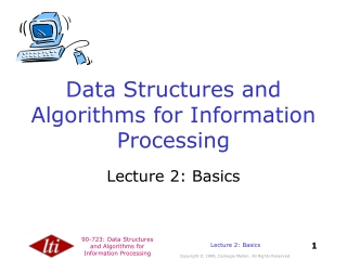 Data Structures and Algorithms for Information Processing