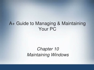 A+ Guide to Managing &amp; Maintaining Your PC