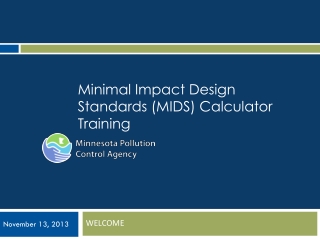 Minimal Impact Design Standards (MIDS) Calculator Training