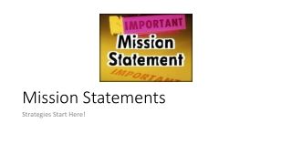 Mission Statements