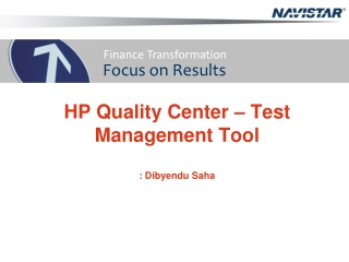 HP Quality Center – Test Management Tool : Dibyendu Saha