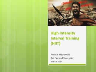 High Intensity Interval Training (HIIT)