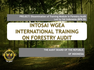 PROJECT: Dissemination of Training Module in Forestry Audit Led by SAI Indonesia (BPK RI)