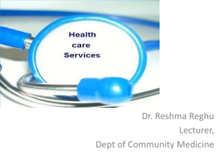 Dr. Reshma Reghu Lecturer, Dept of Community Medicine