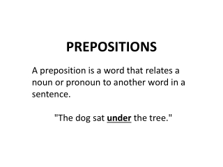 PREPOSITIONS