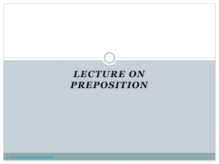 Lecture on Preposition