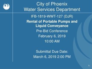 City of Phoenix Water Services Department