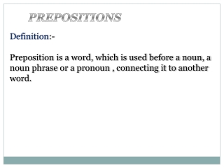 PREPOSITIONS