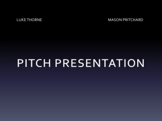 PITCH PRESENTATION