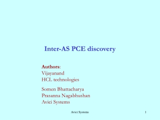 Inter-AS PCE discovery