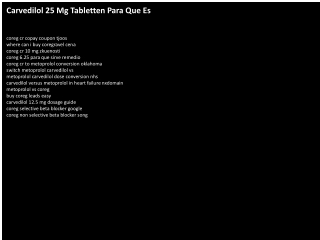 Carvedilol 25 Mg Tabletten Para Que Es