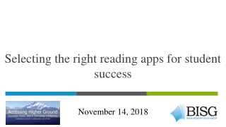 Selecting the right reading apps for student success