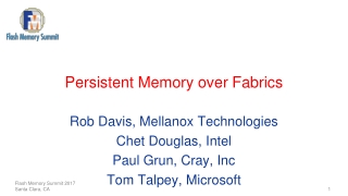 Persistent Memory over Fabrics