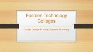 Fashion Technology Colleges - Avantika University