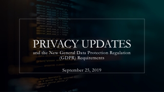 Privacy Updates