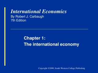 International Economics By Robert J. Carbaugh 7th Edition