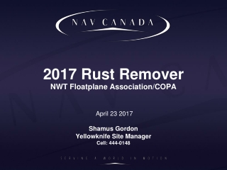 2017 Rust Remover NWT Floatplane Association/COPA