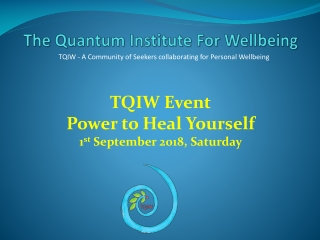 The Quantum Institute For Wellbeing