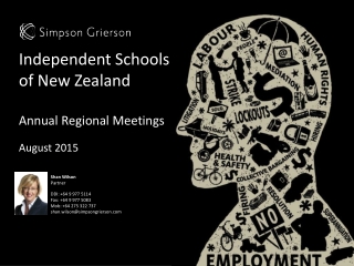 Independent Schools of New Zealand Annual Regional Meetings August 2015