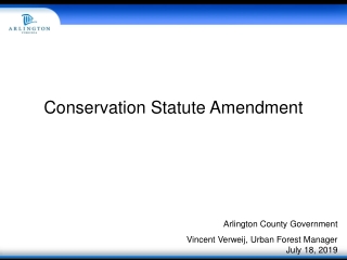 Conservation Statute Amendment