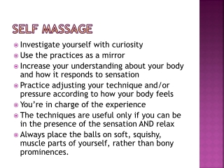 Self Massage