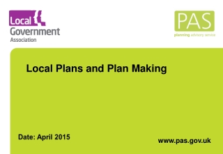 Local Plans and Plan Making