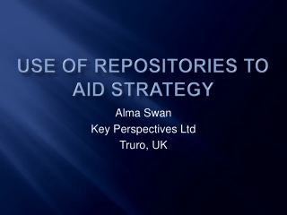 Use of repositories to aid strategy